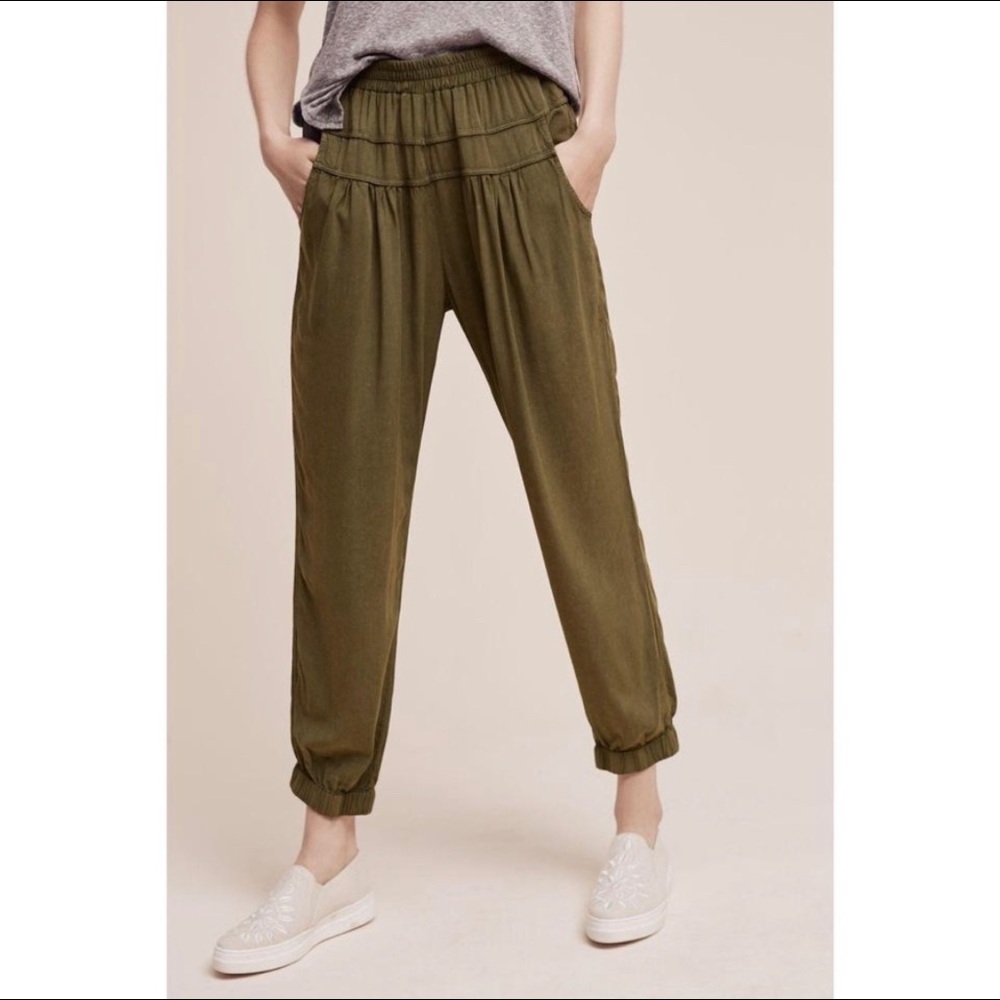 Anthropologie Sun Smocked Joggers XS